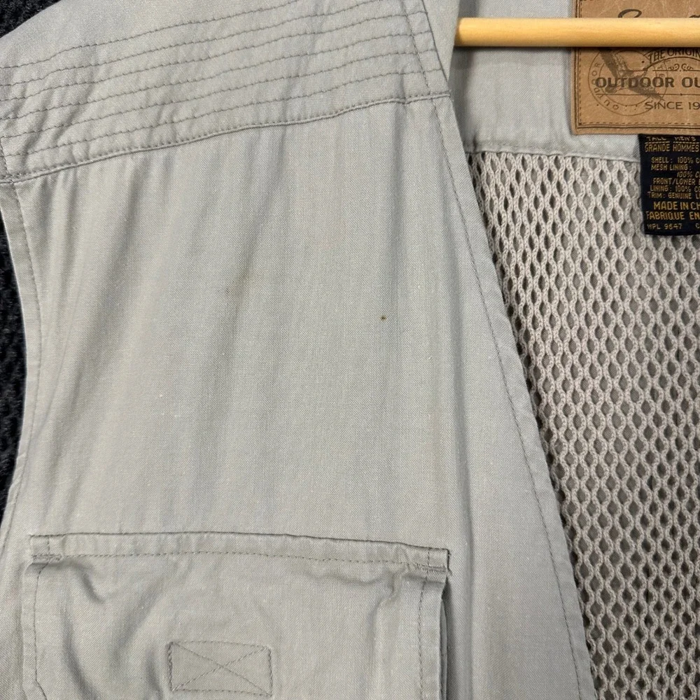 Vintage Eddie Bauer Utility Fishing Vest Men XLT Tall Beige Mesh Safari Photo